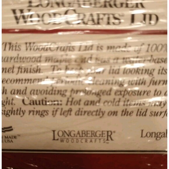 Longaberger WoodCrafts 2002 Collectors Club Harmony #5 Basket Lid #50474 New - Picture 5 of 12